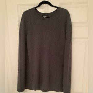 DKNY grey wool Poncho